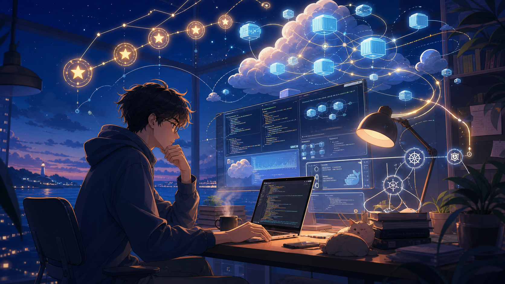 Coding agent working in a cloud native operations room